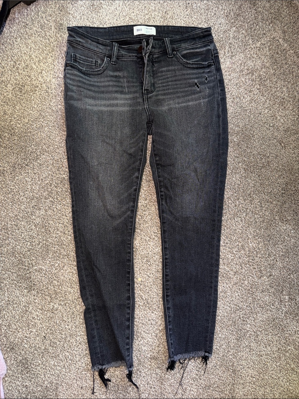 BKE Washed Black Mid- Rise Skinny Jeans